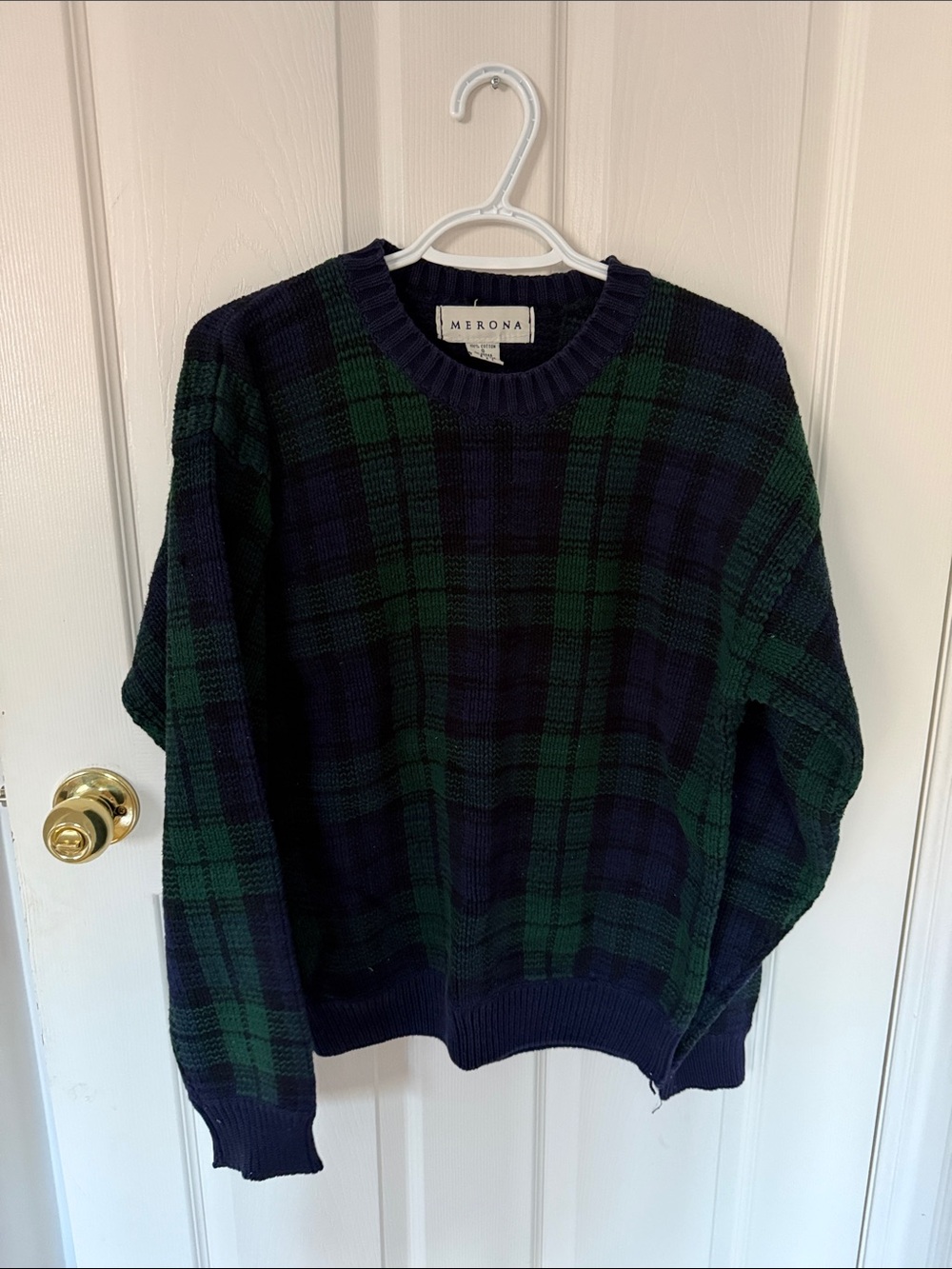 Merona 100% Cotton Plaid Sweater